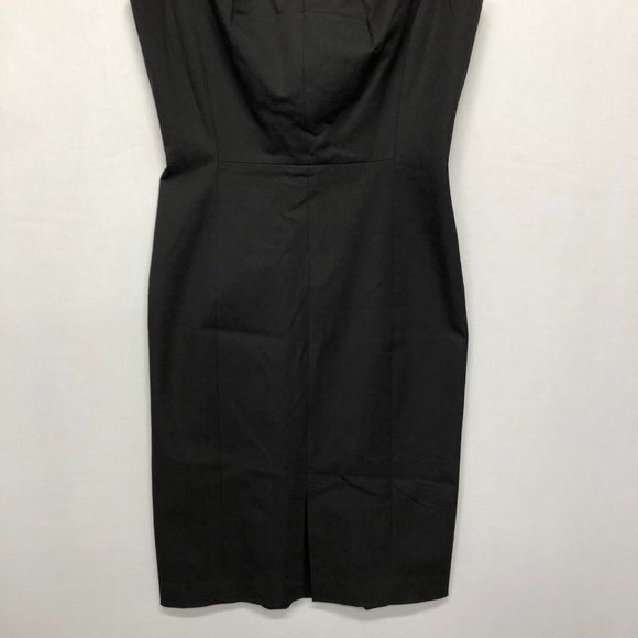 Banana Republic Women Cap Sleeve Sheath Dress Size 10 Cotton Blend Black B211 -3 - Picture 11 of 14